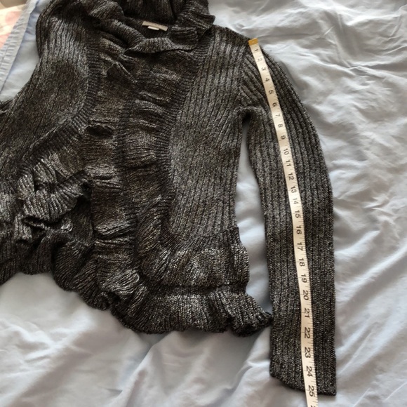 Elegant Open Front Sweater. Pretty Knitted Pattern Size M - Picture 15 of 16